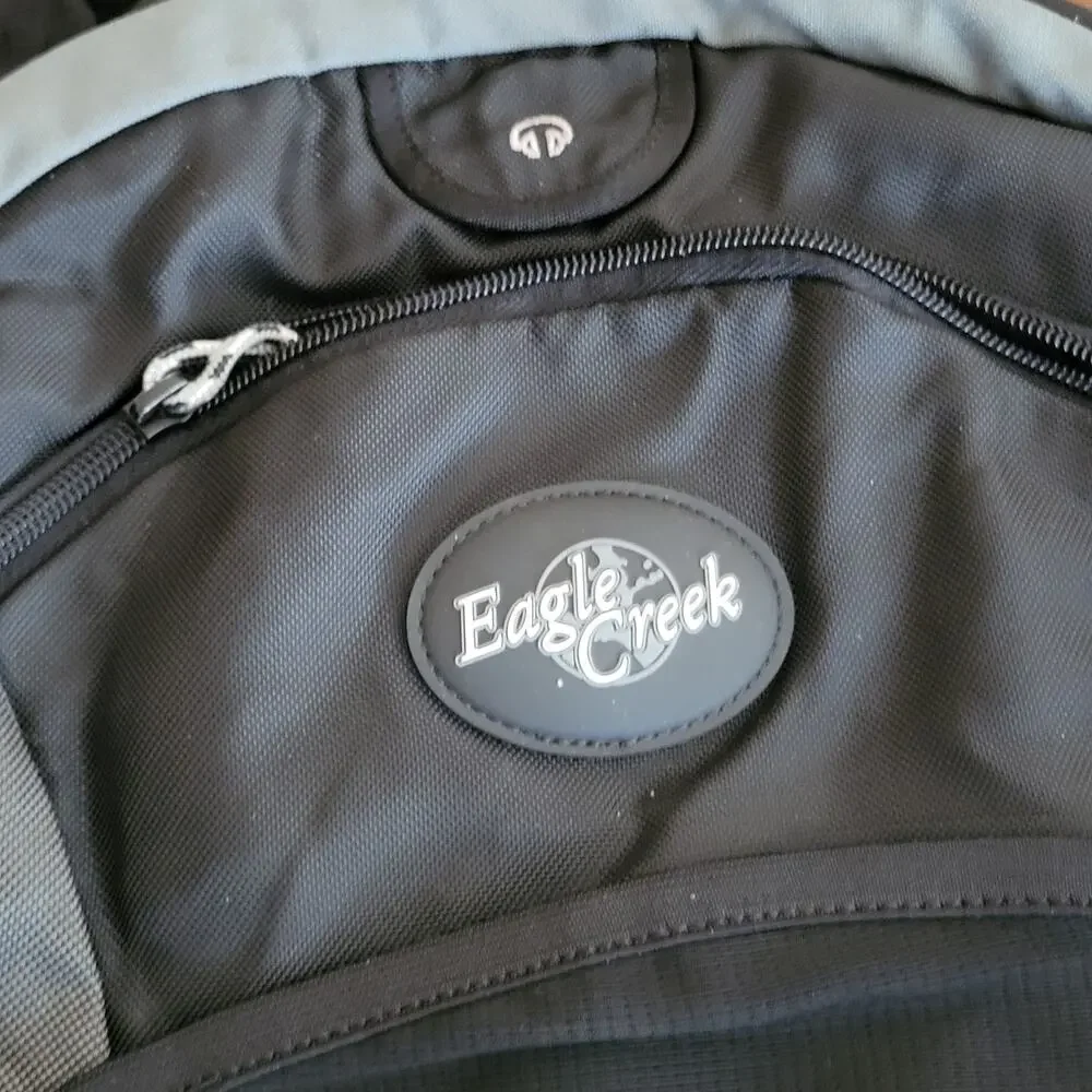 Vintage Eagle Creek Matrix Tungsten Backpack Black Gray Tech Travel Daypack Used
